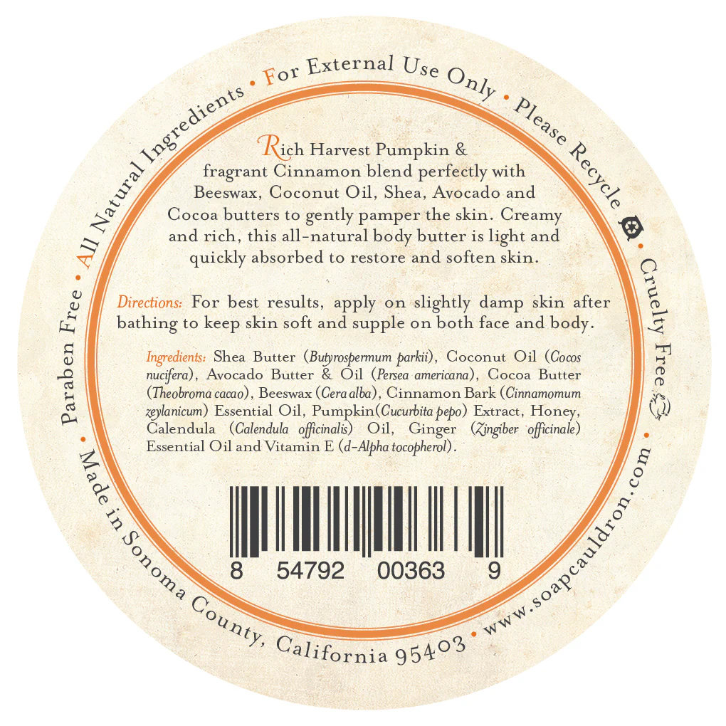 Body Butter Harvest Pumpkin & Cinnamon - Image 3