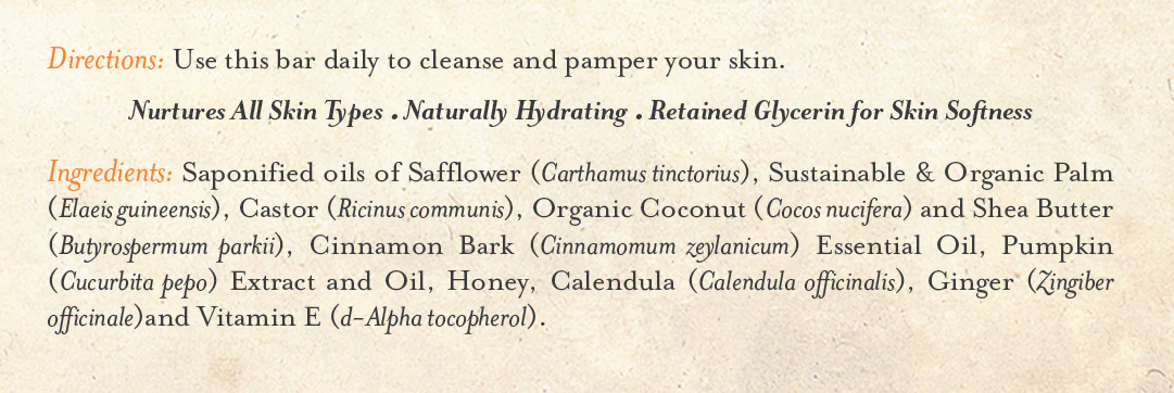 Bar Soap Harvest Pumpkin & Cinnamon - Image 6