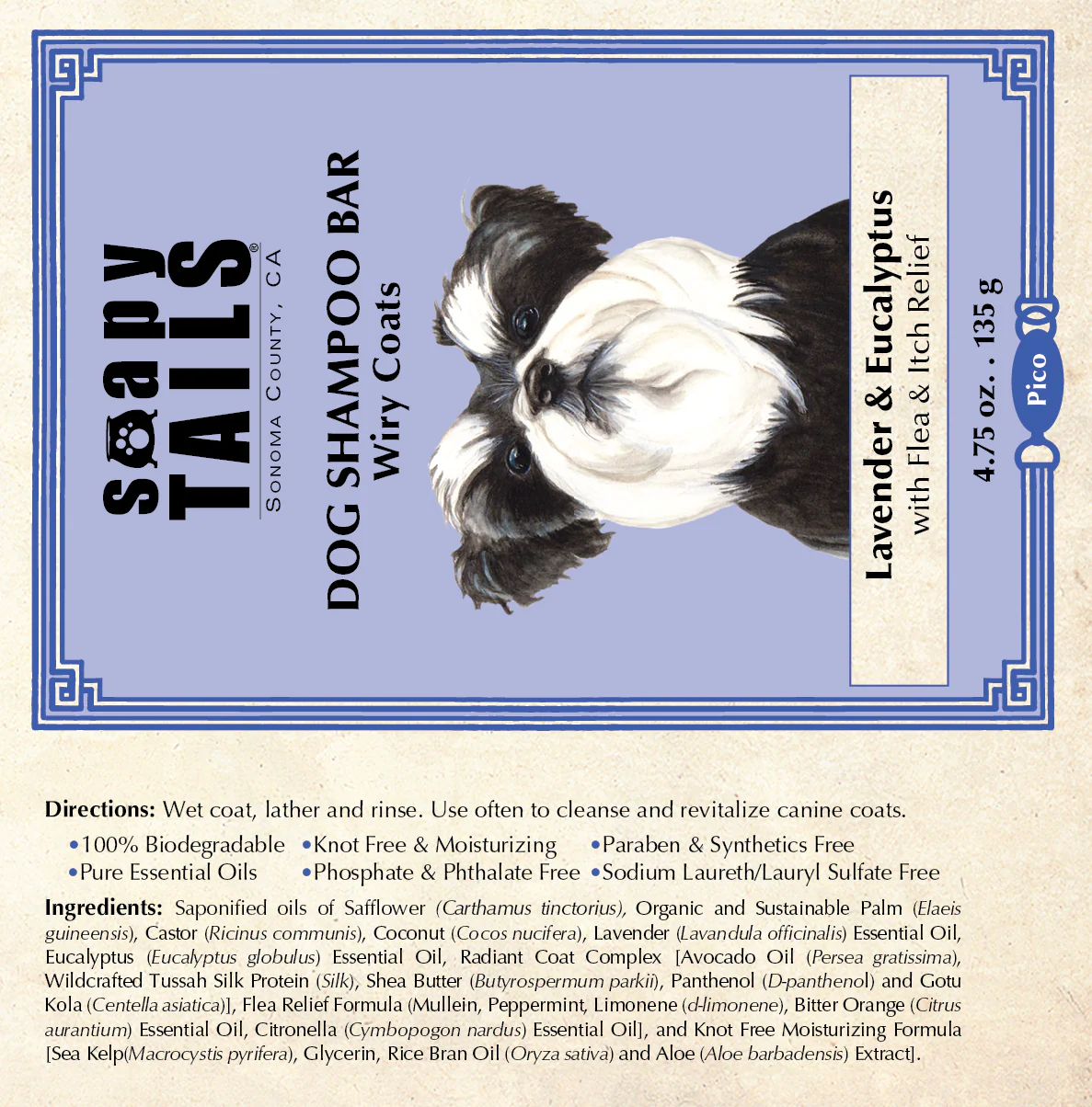 Dog Shampoo Bar Lavender & Eucalyptus Wiry Coats - Image 3