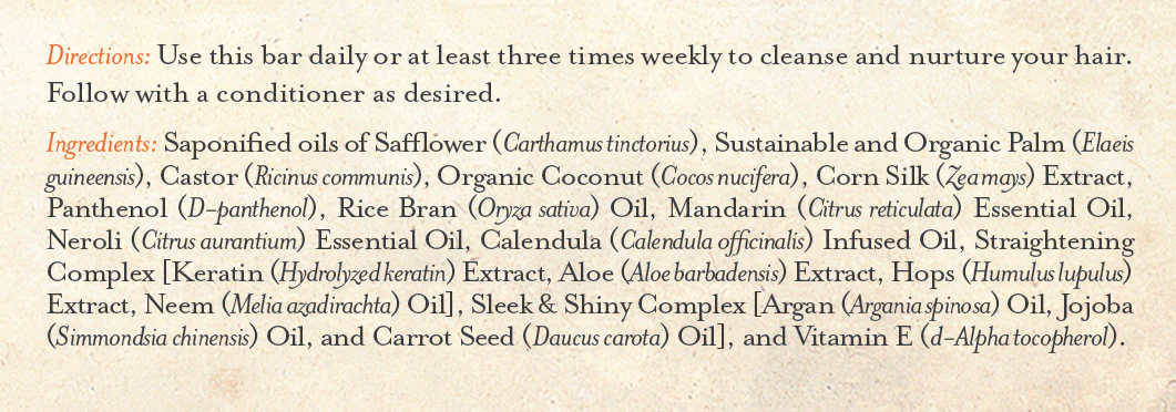 Shampoo Bar Mandarin Blossom & Calendula Straight Thick Hair - Image 4