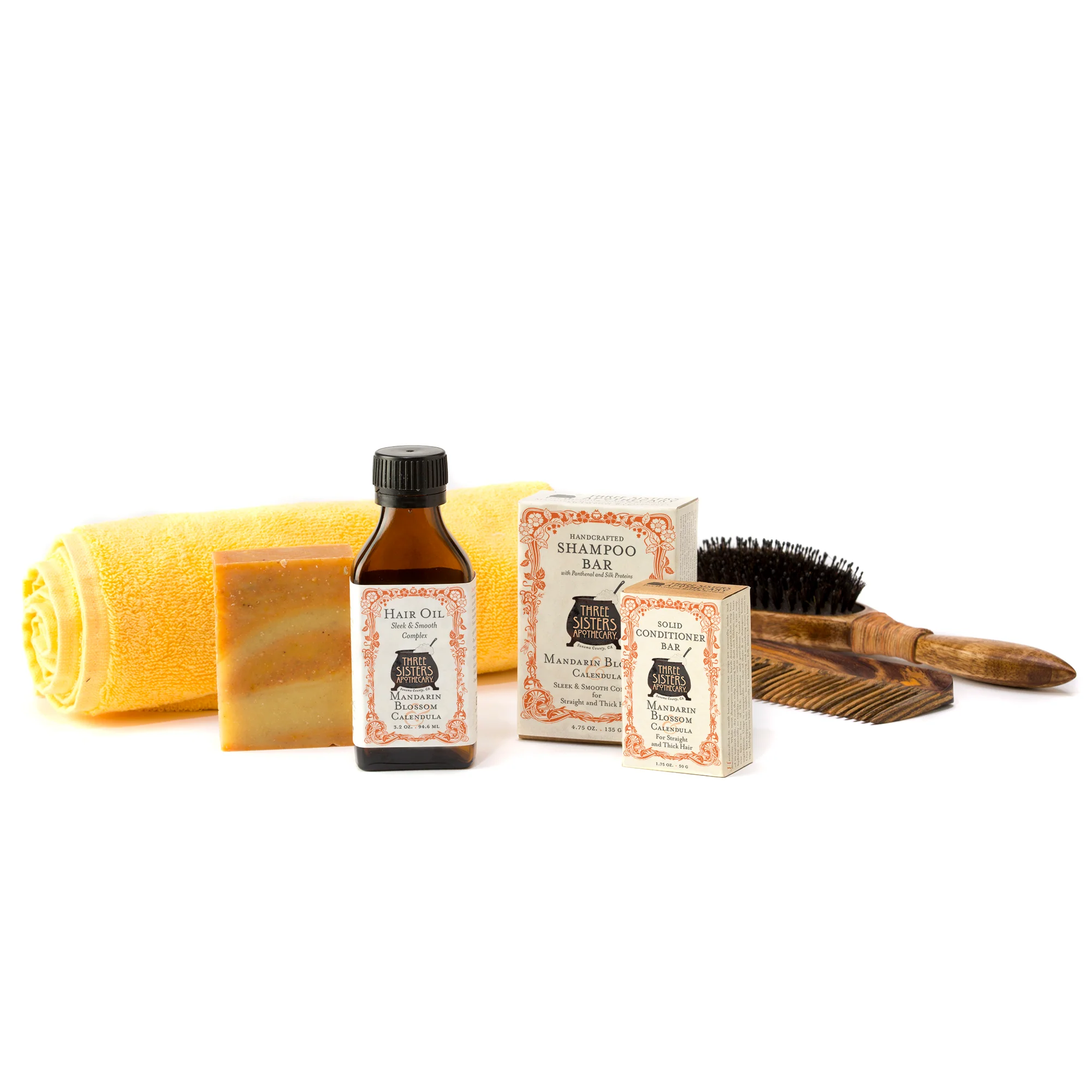 Shampoo Bar Mandarin Blossom & Calendula Straight Thick Hair - Image 5