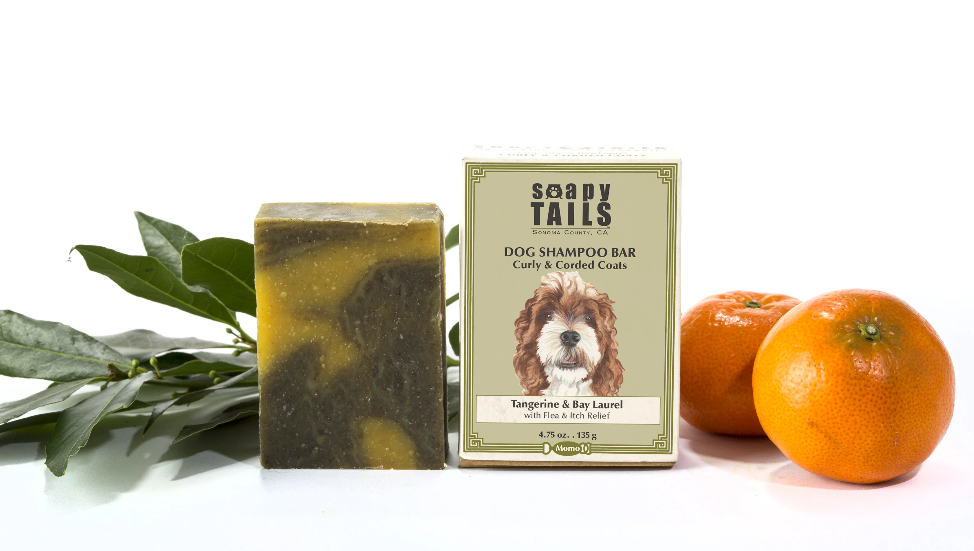 Dog Shampoo Bar Tangerine & Bay Laurel Curly & Corded Coats - Image 4