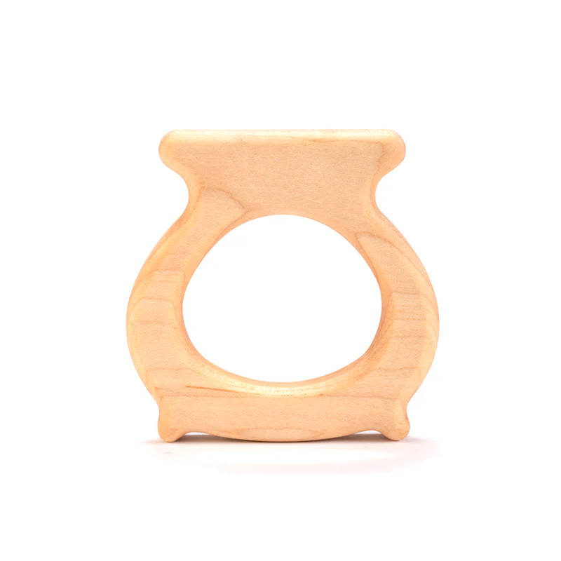 Teether - Wooden Cauldron Natural Baby - Image 3